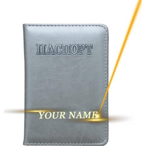 Customized Russian Passport Holder Men Women Multi-Function Embossed Passport Cove ID Bank Card Wallet Case Travel Accessories