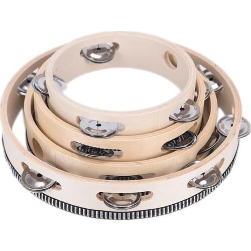 6" Musical Instruments Tambourine Drum Children Educational Tambourine Round Percussion for KTV Party Dancing Toys