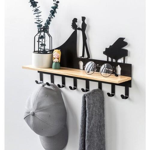 Wall Mount Hook Rail Coat Rack with 8 Stainless Steel Hooks Wall Hooks for Home Closet Organization for Hat Towel Purse Robes