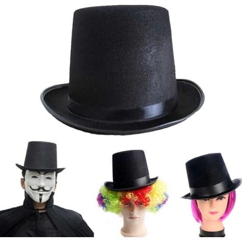 New black magic hat British wind felt gentleman hat holiday party performance jazz hat Halloween props Common for men and women