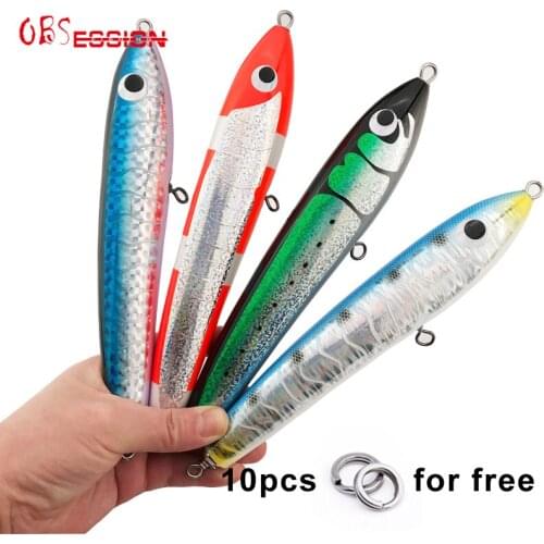 OBSESSION ±90g Wooden Fishing Lure Topwater Floating Trolling Lure Deep Sea Pencil Boat Fishing Artificial Trolling Bait Ocean
