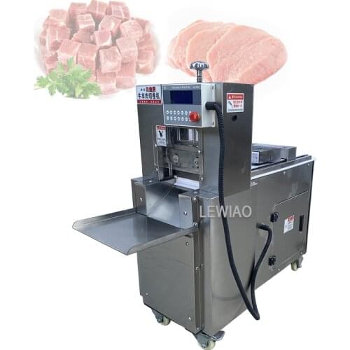 Commercial Vertical Cutting Machine Mutton Beef Block Dicing Cutter Frozen Poultry Meat Cube Slicer Machine