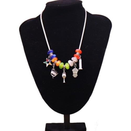 Drop Ship Newest Made Metal Black Group Order Of Easter Star OES Pendant Necklace Sorority Masonic Jewelry