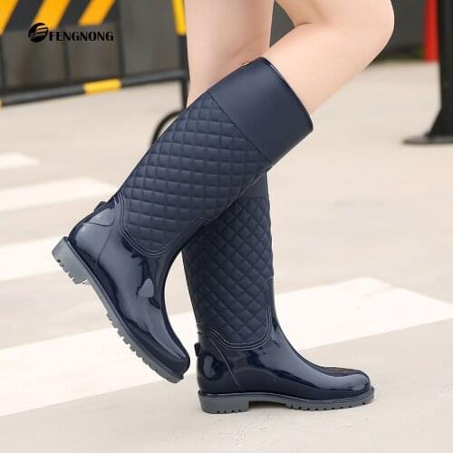 Rain shoes new women rain boots lady rain water shoes ourdoor rainboots Pvc rubber rainboots lady Waterproof shoes size 35-41