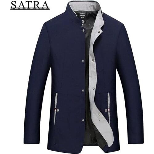 SATRA 2021 New Arrival Spring Autumn Casual Solid Slim Bomber Jacket Men, Mens Fashion Trend Baseball Wind Coat Jacket