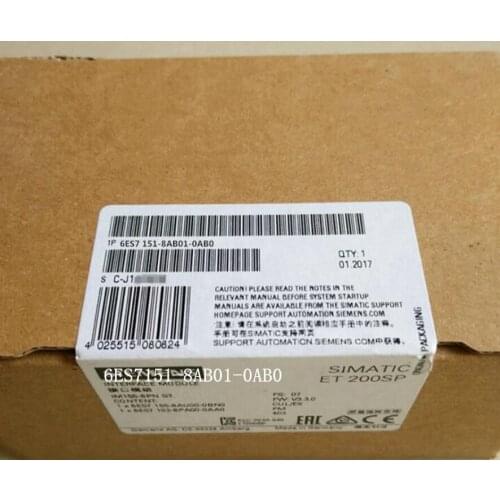 SIMATIC DP, IM151-8 PN/DP CPU FOR ET200S, Original new 6ES7151-8AB01-0AB0