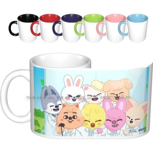 Skzoo Stray Kids Ceramic Mugs Coffee Cups Milk Tea Mug Stray Kids Skzoo Hyunjin Bangchan Have Leeknow Jyp Felix Changbin