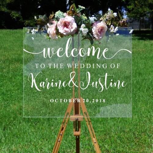 Wedding Welcome Mirror Vinyl Sticker Personalized Names And Date Decals Wedding Sign Decor Wedding Party Vinyl Mural O298