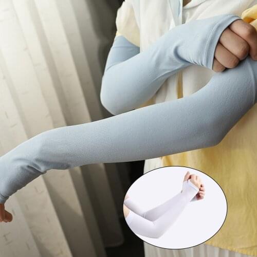 1Pair UV Sun Protection Arm Sleeves Cooling Sports Sleeve Volleyball Running Cooling Arm Sleeve