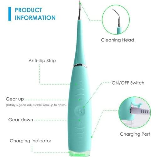 Teeth Cleaning Tartar Household Cleaning Dental Calculus Tartar Tooth Stain Portable Electric Tooth Cleaner Calculus Remover