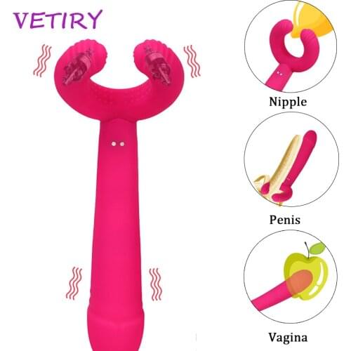 VETIRY G-Spot 3 Motors Dildo Vibrator Sex Toys for Women Men Adult Couples Vibrator Clitoris Stimulator Vagina Penis Massager