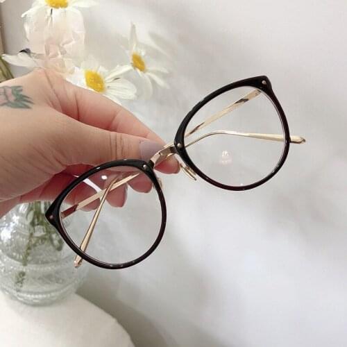 Vintage Round Glasses Frame Retro Women Men Frame Clear Lens Eyeware Brand Designer Sun Glasses