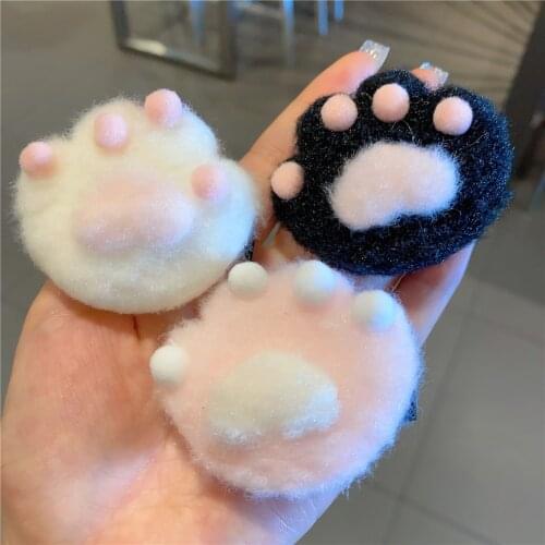 1PCS Lolita Hair Clip Animal Cat Paws Girls Hairpins Clasp Hair Accessories 3D Cute Kids Hair Baby Hair Rope