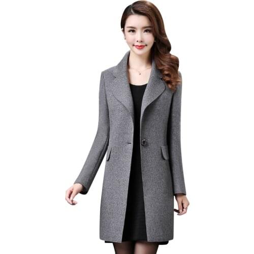 Haute couture Women Woolen coat Double-sided wool coats Luxury clothes Autumn Fashionable female clothing Korean style 1613