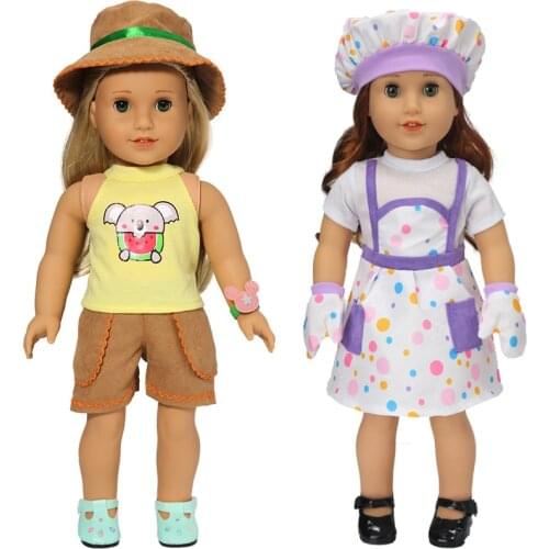 18 Inch Girl Doll Professional Clothes Reborn Baby Doll Outwear Children Girl Toys Gifts