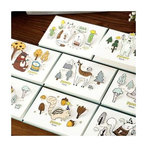 30packs/lot Vintage 3D cartoon Animal series Post Card Set Greeting Card Story Gift Greeting Card