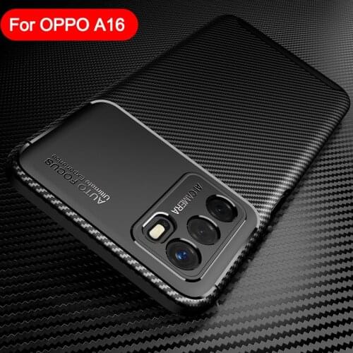 For OPPO A16 Case Carbon Fiber Texture Soft Cover Capa for OPPO Realme C21 8 Pro K9 A54 4G A74 A93 A94 5G Reno 6 Pro Plus Case
