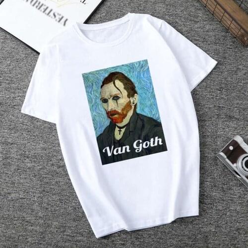 Van Gogh Print Fashion T Shirts Summer Women Clothes Harajuku Ullzang T-shirts Aesthetic Streetwear Tops Femme Camiseta Mujer