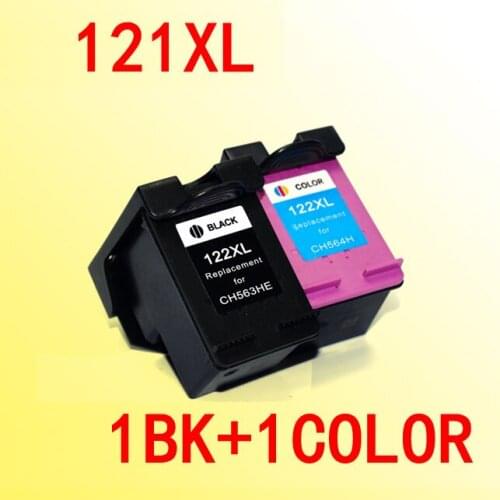 2x high capacity ink cartridg for121 for 121 121xl Deskjet 1000 1050A 2000 2050 2050A 3000 3050 3050A 1510 printer