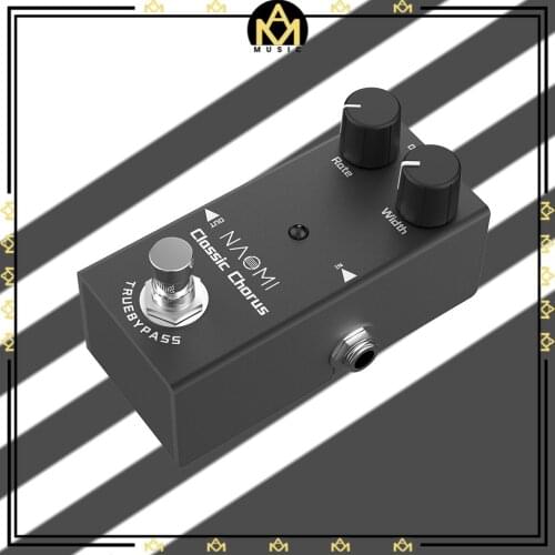 NAOMI Electric Guitar Classic Chorus Pedal Rate/Width Knob DC 9V True Bypass Mini Single Type Effect Pedal