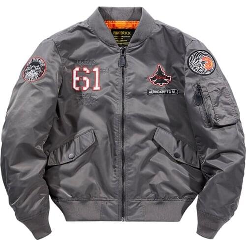 Brand Mens Jackets Autumn Coats Bomber Jacket Men Pilot Flight Jackets Hip Hop Streetwear Gray Navy Black Plus Size 4XL