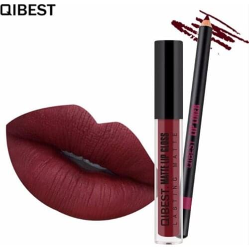10 Colors Matte Liquid Lipstick Lip glossSet Lip Liner Sexy Nude Non-Stick CupLong Lasting Lips Makeup Waterproof