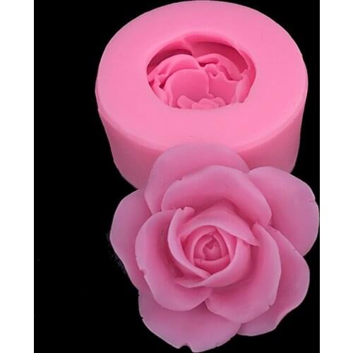 Minsunbak 3D Rose Handmade Soap Mold DIY cake fondant decoration silicone mold Chocolate candy baking