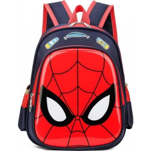 Disney Fashion Childrens Backpacks Cartoon Spider Man Boys Kids School Bags Kindergarten Bags