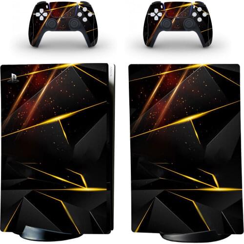 Light PS5 Digital Edition Skin Sticker for Playstation 5 Console & 2 Controllers Decal Vinyl Protective Skins Style 1