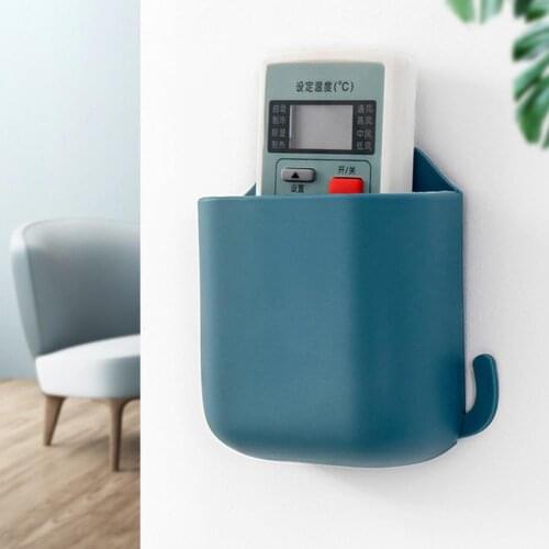 Wall-mounted Box Convenient Punch Free Stable Self-adhesive Organizer Remote Control Phone Storage Case for Home