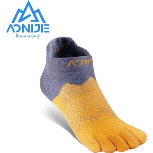 2 Pairs AONIJIE E4810 Ultra Run Five Toe Socks Low Cut Socks Toesocks For Running Marathon Race Trail