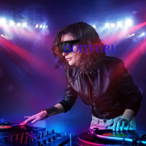 Newest Martin same Garrix style LED light up glasses Eyes protection Cool DJ phone controll party luminous smart glasses