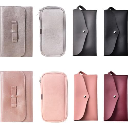 New Arrival Leather Travel Makeup Brushes Pen Holder Storage Empty Holder Cosmetic Brush Bag Brushes Organizer Make Up Tools