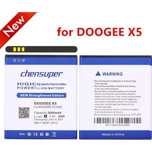 New chensuper 3500mAh for DOOGEE X5 Battery for DOOGEE X5S / DOOGEE X5 PRO Battery