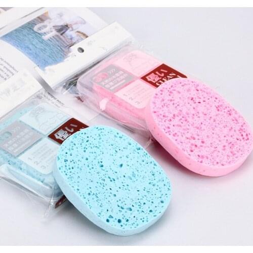 New Face Cheese Shape Cuticle Remover Tools Facial Washing Sponge Puff Wood Pulp Compress Cosmetic Puff Beauty Makeup accessory