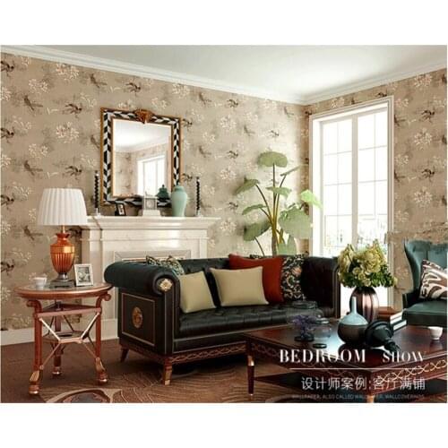 Beibehang papel de parede papier peint Floral birds American rural non-woven study living room bedroom wallpaper hudas beauty