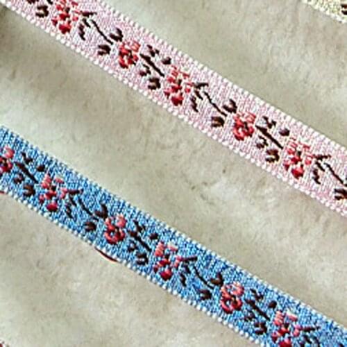 So Pretty 3 Colors For Choose 5 Yards Flower Embroidery Jacquard Ribbon, Beautiful ribbon and DIY ribbons