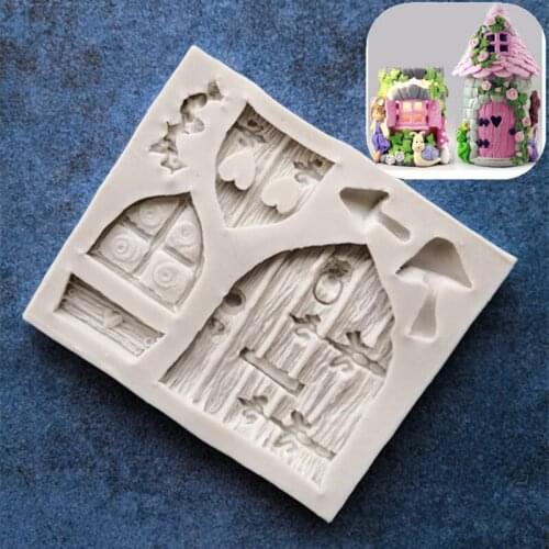 Fondant Silicone Mold Fairy Tale Cartoon Door Chocolate Mold Fondant Cake Decorative Mold A595