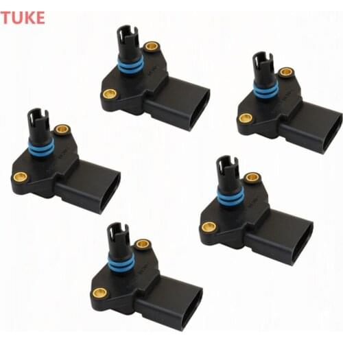RWSYPL Engine Intake Pressure Sensor 5 Pcs Set For Fabia Octavia Seat Leon Ibiza Toledo Bora Golf Fabia Polo Caddy 036 906 051 G