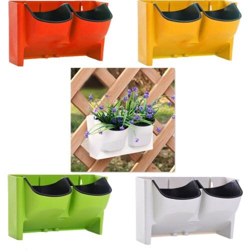 Self Watering Flower Pot Stackable Vertical Planter Wall Hanging Durable For Garden Balcony HR