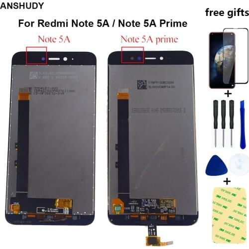 5.5 inch For xiaomi Redmi Note 5A LCD Touch Screen Digitizer Sensor Assembly For Xiaomi Redmi Note 5A Prime LCD Display Screen
