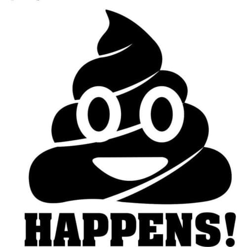 SH!T HAPPENS JDM sticker Bumper Drift decal Skateboard LaptopSticker car styling vinyl sticker 12x12cm