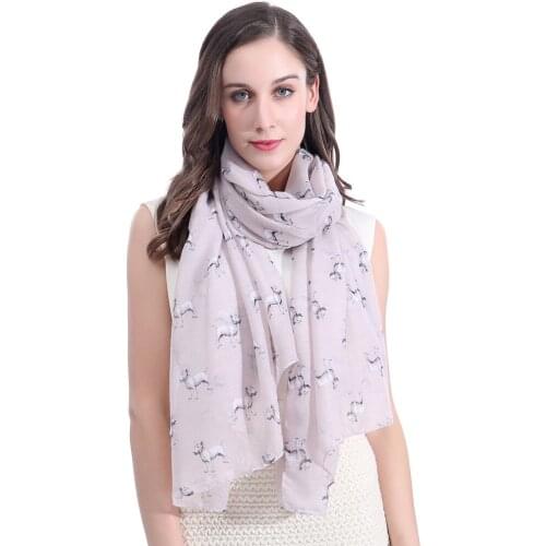 Bull Terriers Dogs Printed Women Scarf Shawl Wrap Soft Lightweight Large Size