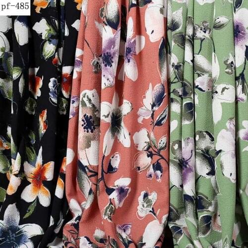 Chiffon Printed Fabric Dress Crepe Fabric Single Layer Impermeable Polyester Fabric