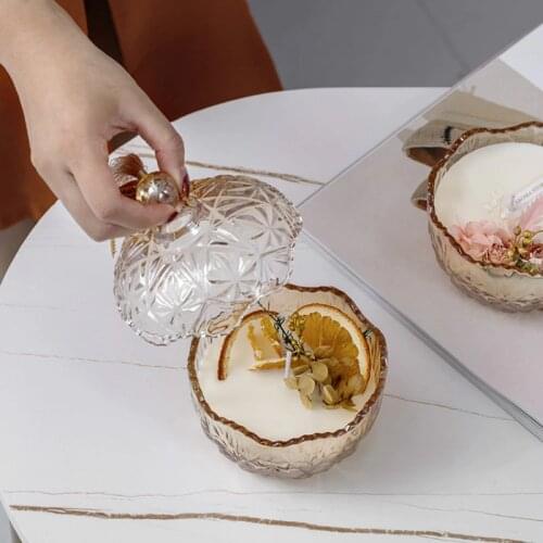 Aromatherapy Glass Candle Handmade Jars Lid Wedding Soy Candle Creative Romantic Swieczki Zapachowe Holiday Decoration DE50LZ