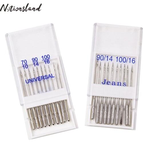 Top Quality Home Sewing Machine Needles Ball Point Jeans&Universal 70/10 90/14 100/16 70-80-90 Sewing Accessory Tool