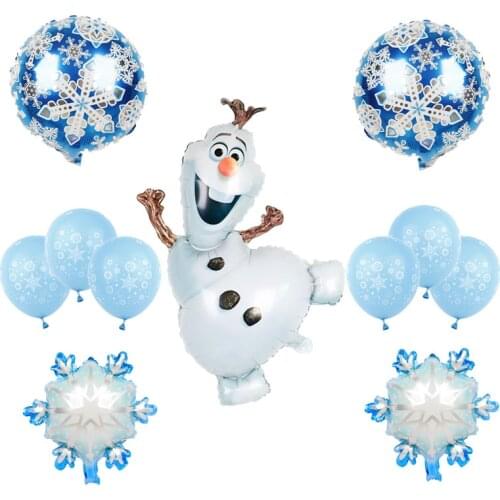 1 Set New Elsa Olaf Disney Frozen Princess Aluminum Foil Balloon Birthday Party Decoration Helium Globos Baby Shower Kid Toy