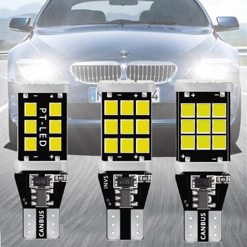 1X T15 Car LED CANBUS Backup Reverse Light Brake Light W16W WY16W License Plate Lighting No ERROR Tail Auto Turn Signal Lamp 12v
