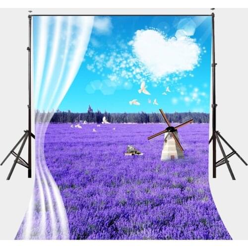 150x220cm Comfortable Outdoor Scene Backdrop Endless Lavender Fields Photography Background