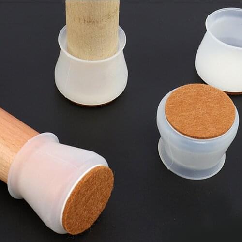 16 pcs Silicone Furniture Leg Protection Cover Table Feet Pad Floor Protector Chair Leg Floor Protection Anti-slip Table Legs